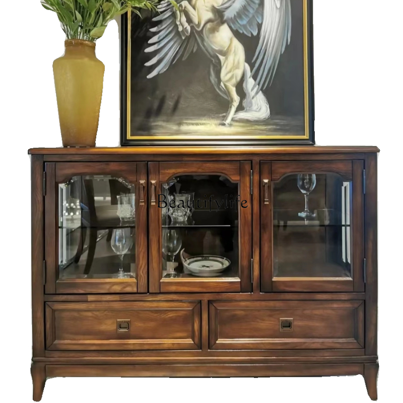 Food Storage And Preparation - Simple American Style Solid Wood Sideboard