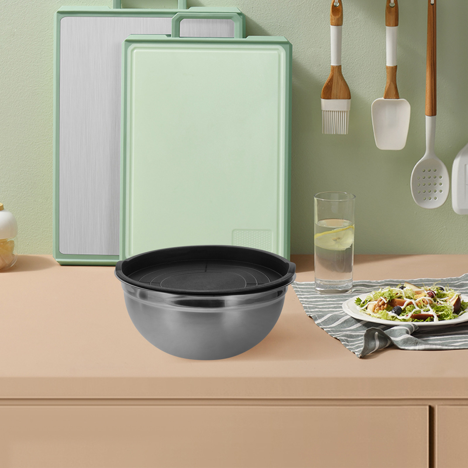 Food Storage Bowls - 1Set Versatile Stainless Steel Kitchen Nesting