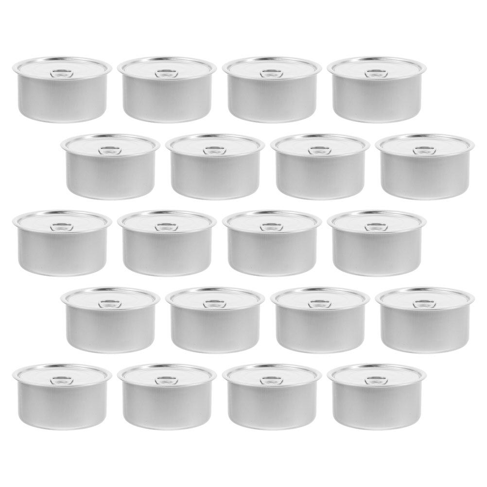 Food Storage Aluminum Containers - 20Pcs Easy Open Aluminum Can Self
