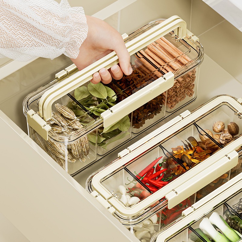 Food Storage Box Large - Portable Spice Storage Box Household Food