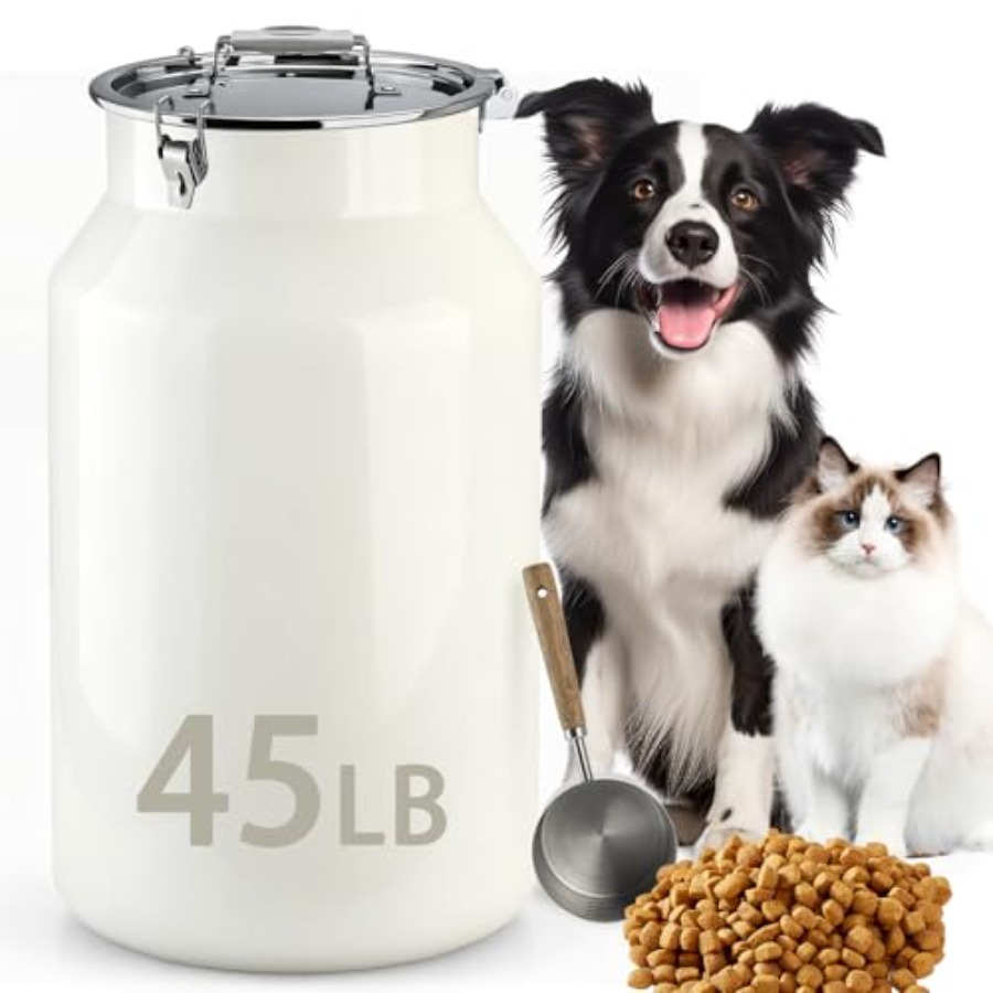 Food Storage With Scoop - Pet food storage container for dogs