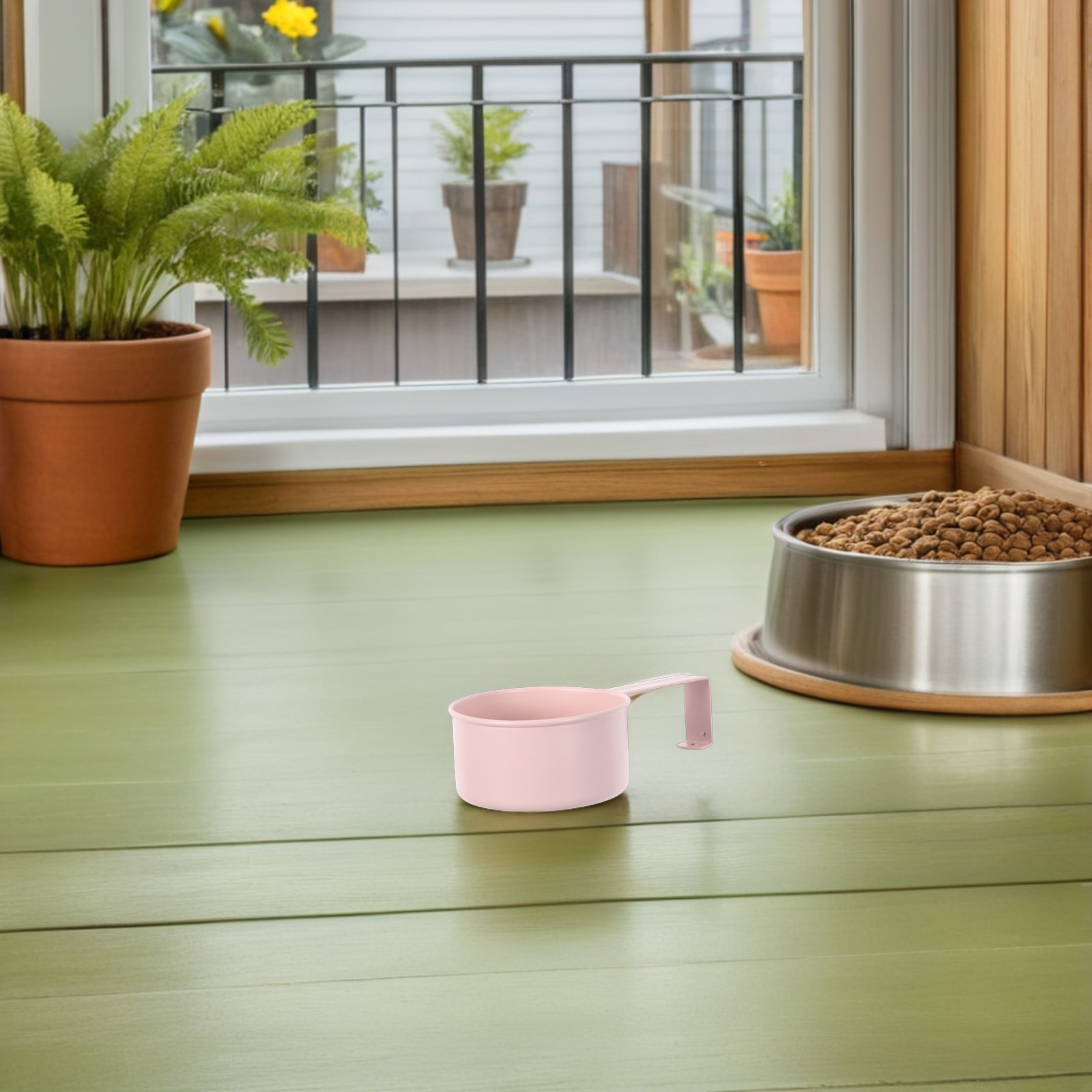 Food Storage With Scoop - Pink Iron Laundry Powder Scoop Long