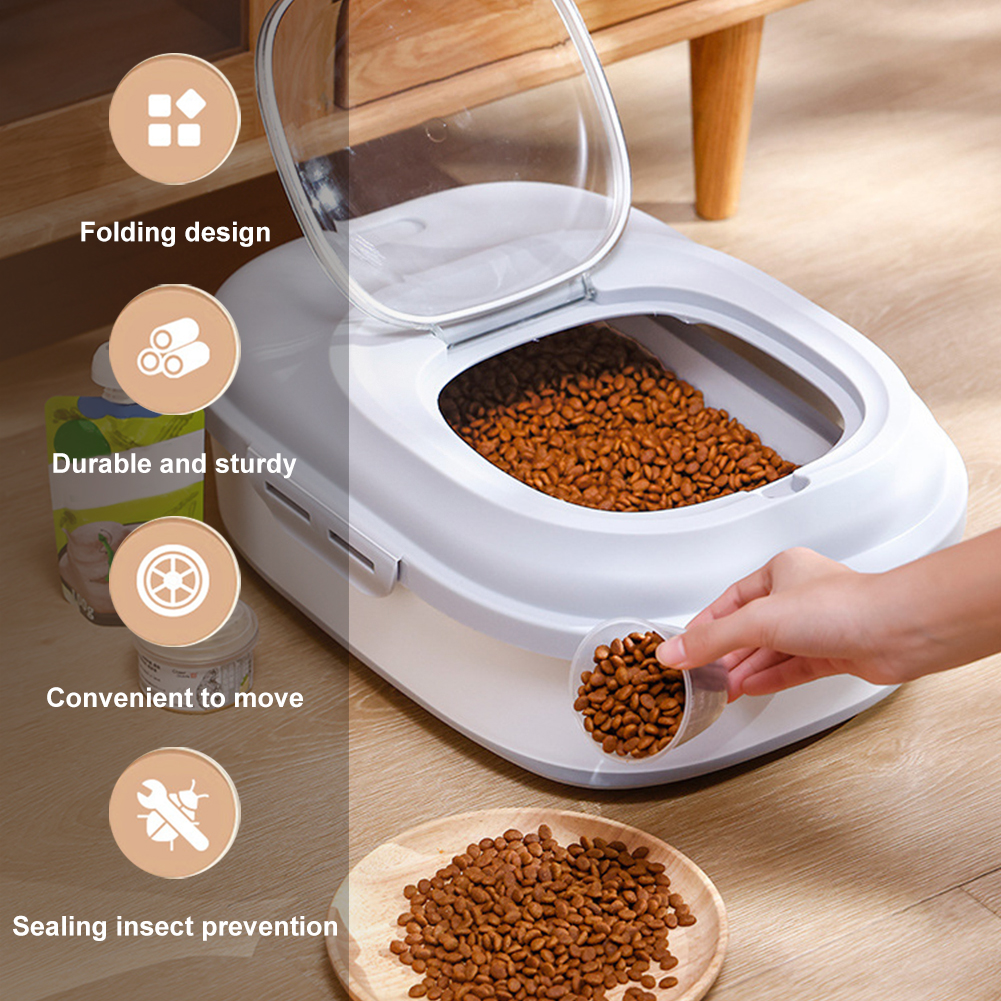 Food Storage Box Large - Collapsible Dry Cat Food Box 20-30LB