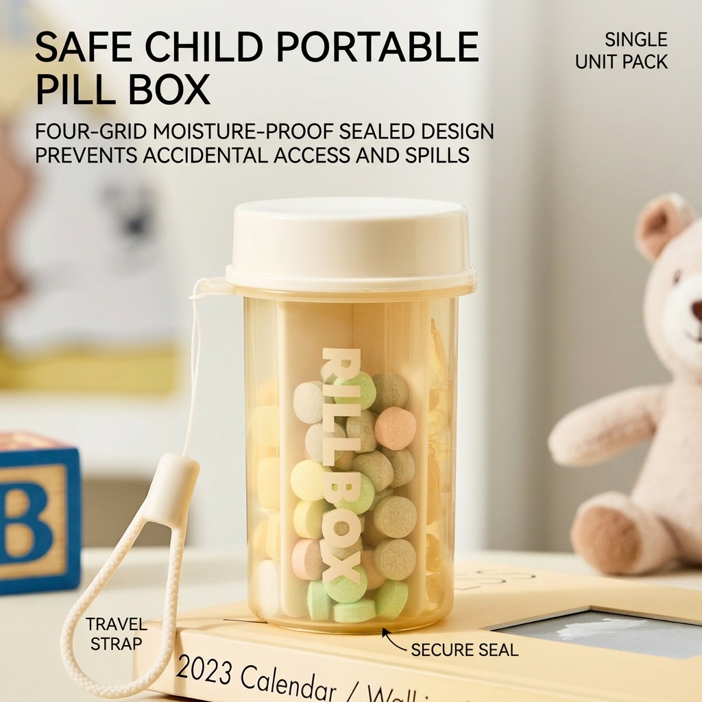 Portable Pill Organizer 4 Comp - Food Storage Locker บทวิจารณ์และราคา