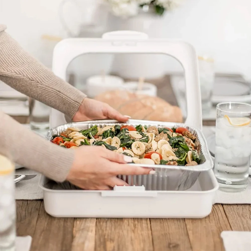 Plastic Foil Pan Carrier Stack - Food Storage Aluminum Containers บทวิจารณ์และราคา