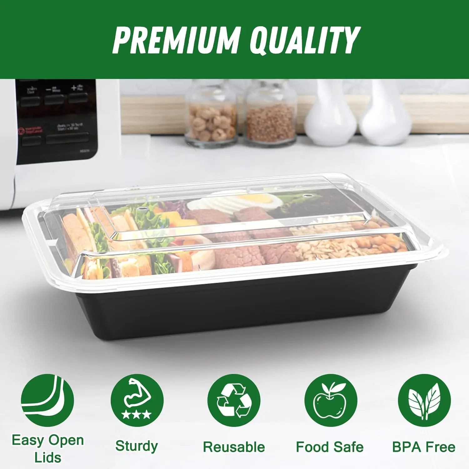 50 Pack (100-Piece) 32 oz Meal - Food Storage Meals บทวิจารณ์และราคา