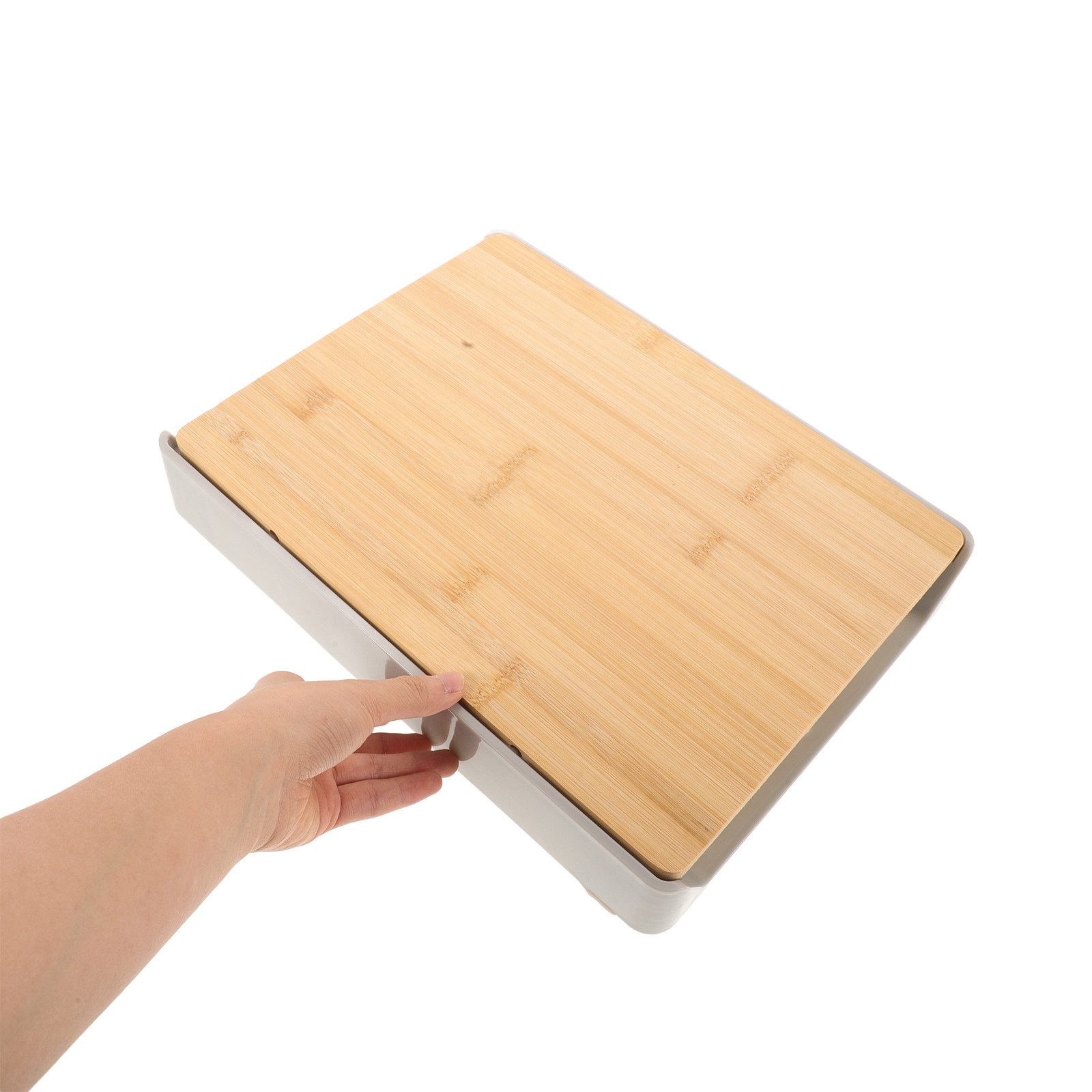 Bamboo Cutting Board with Pull - Food Storage Vegetables บทวิจารณ์และราคา