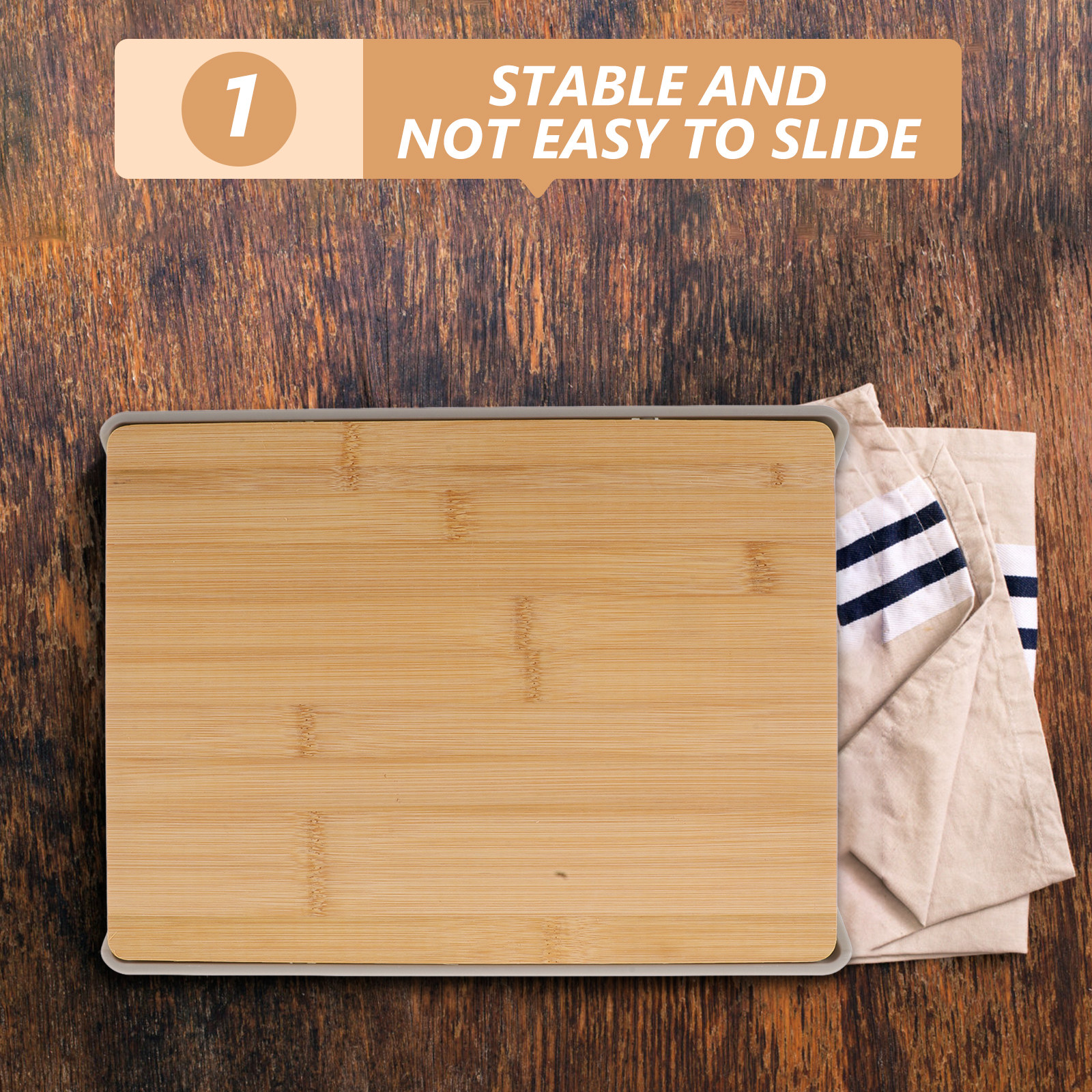 Bamboo Cutting Board with Pull - Food Storage Vegetables บทวิจารณ์และราคา