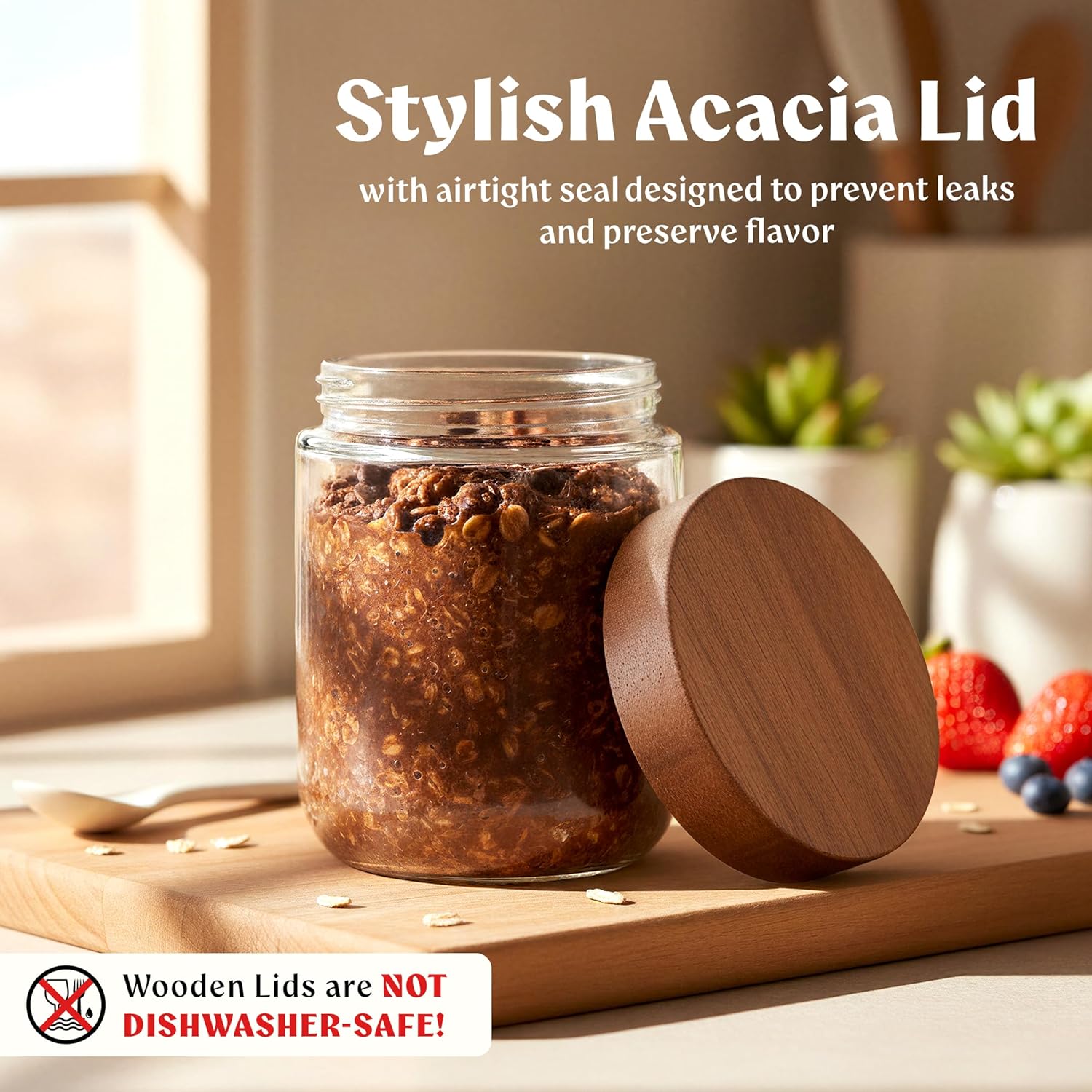 Overnight Oats Containers with - Food Storage Containers Glass บทวิจารณ์และราคา