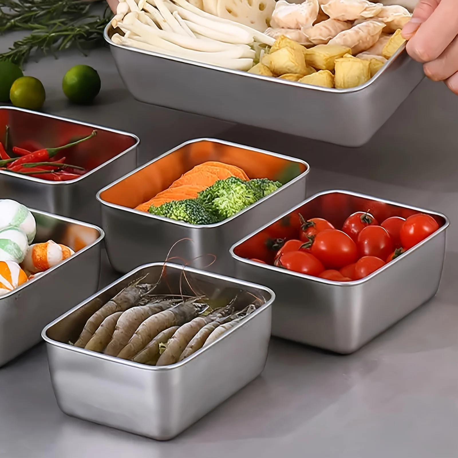 Stainless Steel Food Storage C - Food Storage Aluminum Containers บทวิจารณ์และราคา