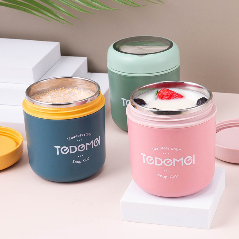 Stainless Steel Vaccum Cup Sou - Food Storage Thermos บทวิจารณ์และราคา