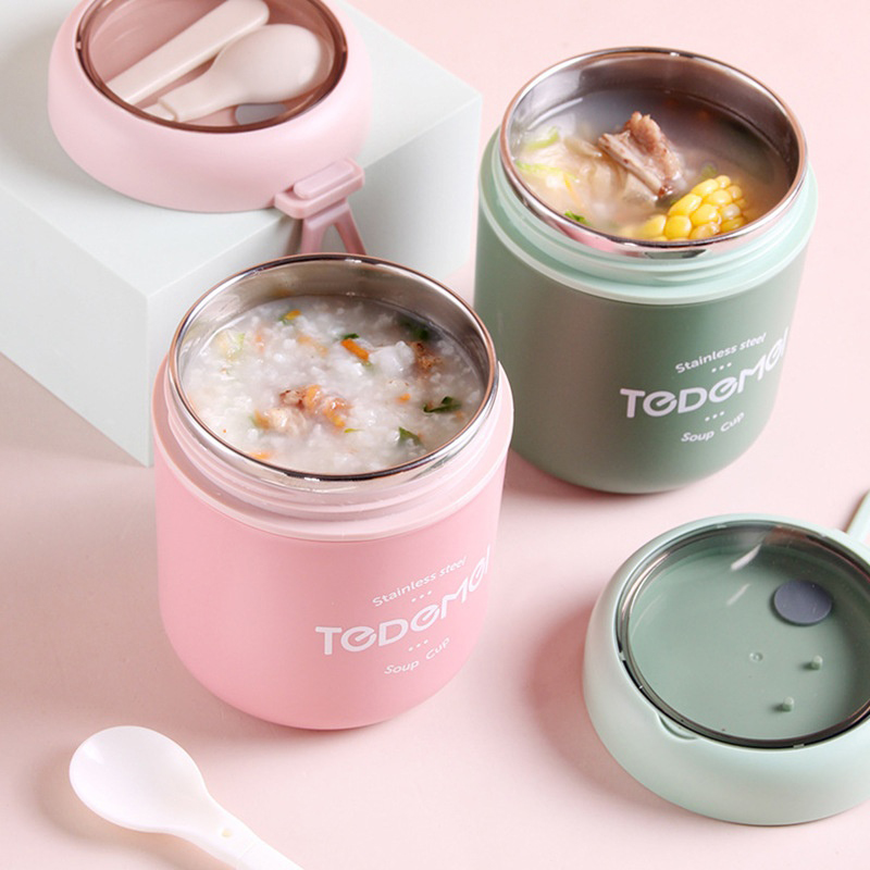 Stainless Steel Vaccum Cup Sou - Food Storage Thermos บทวิจารณ์และราคา