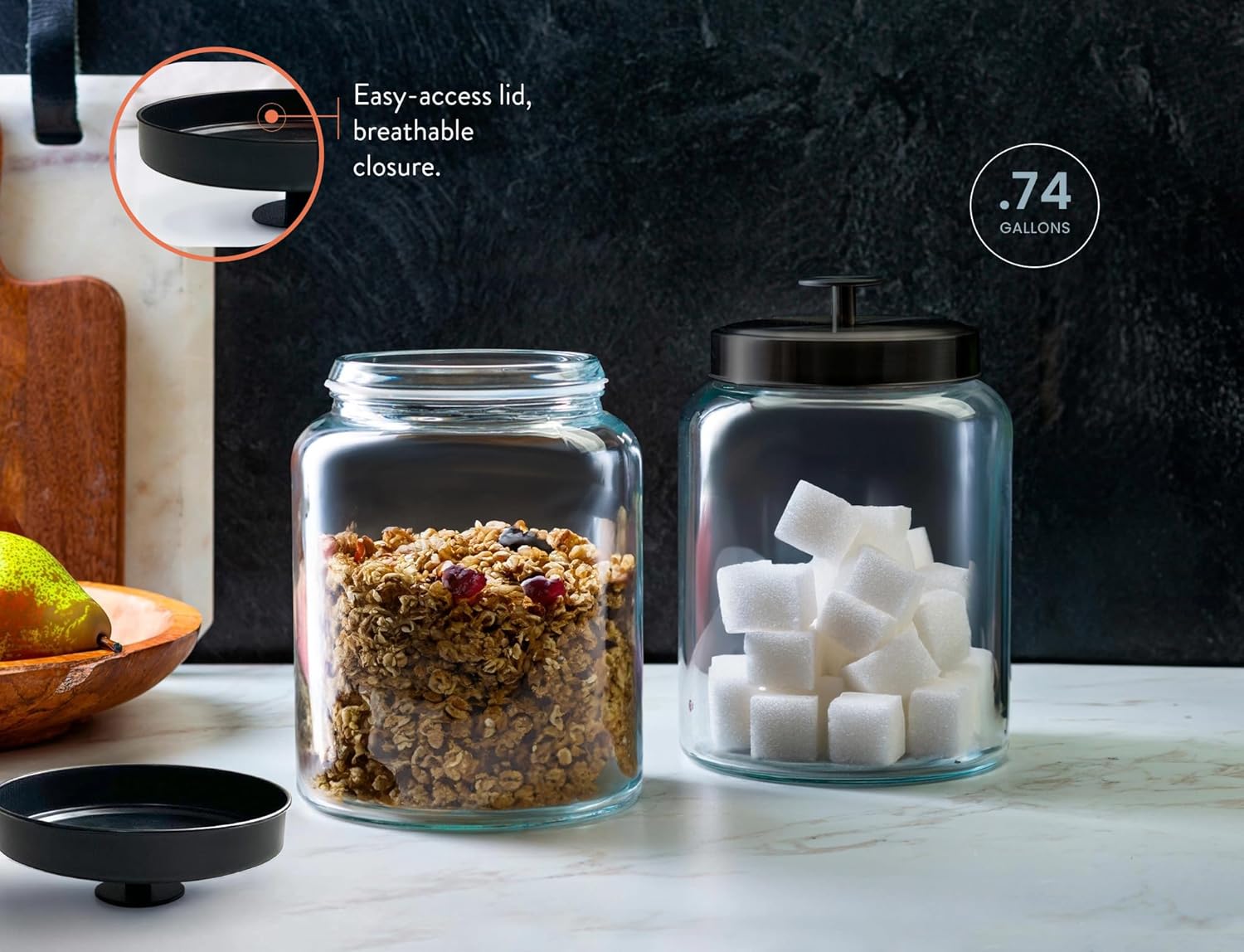 Glass Kitchen Canister Set, Fo - Food Storage Containers Glass บทวิจารณ์และราคา