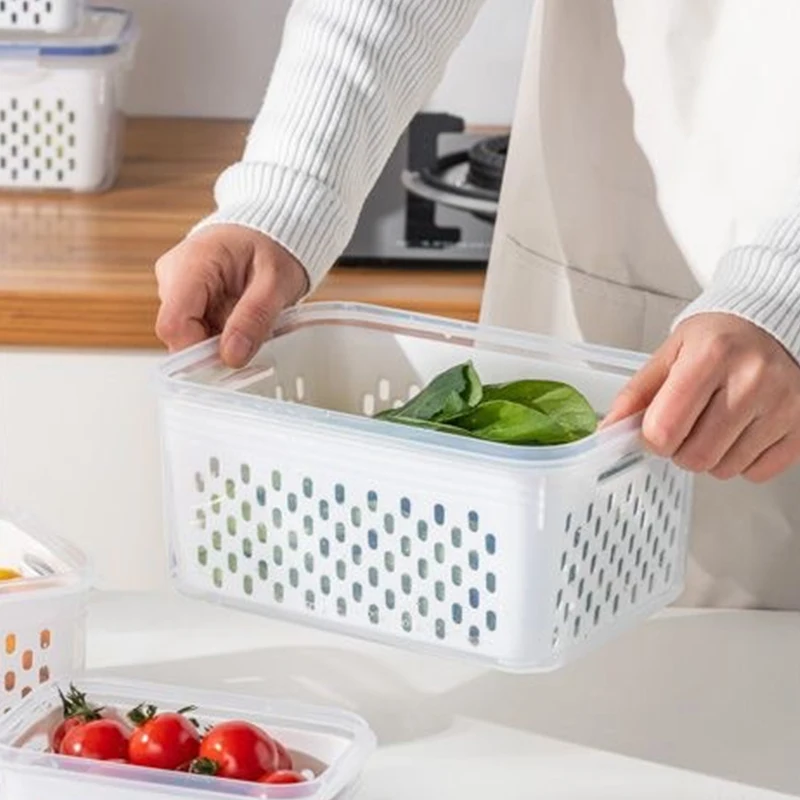 Refrigerator Storage Box, Drai - Food Storage Vegetables บทวิจารณ์และราคา