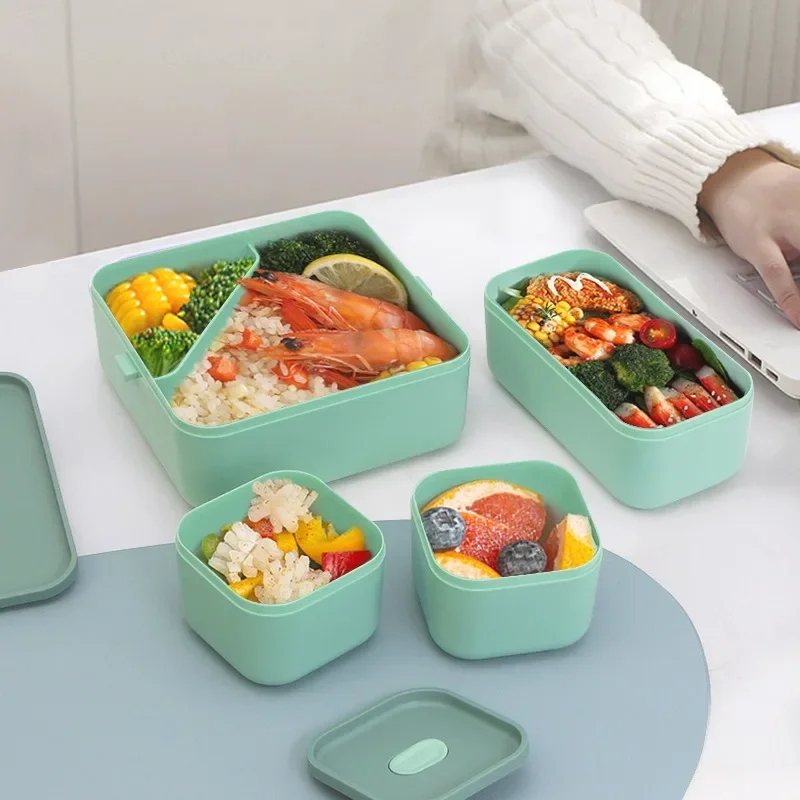 Portable Double Layer Lunch Bo - Food Storage With Scoop บทวิจารณ์และราคา