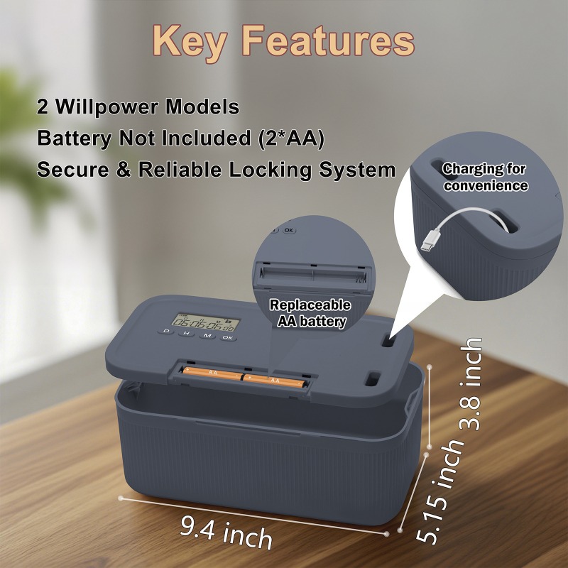 Lock Box with Timer Phone Lock - Food Storage Locker บทวิจารณ์และราคา