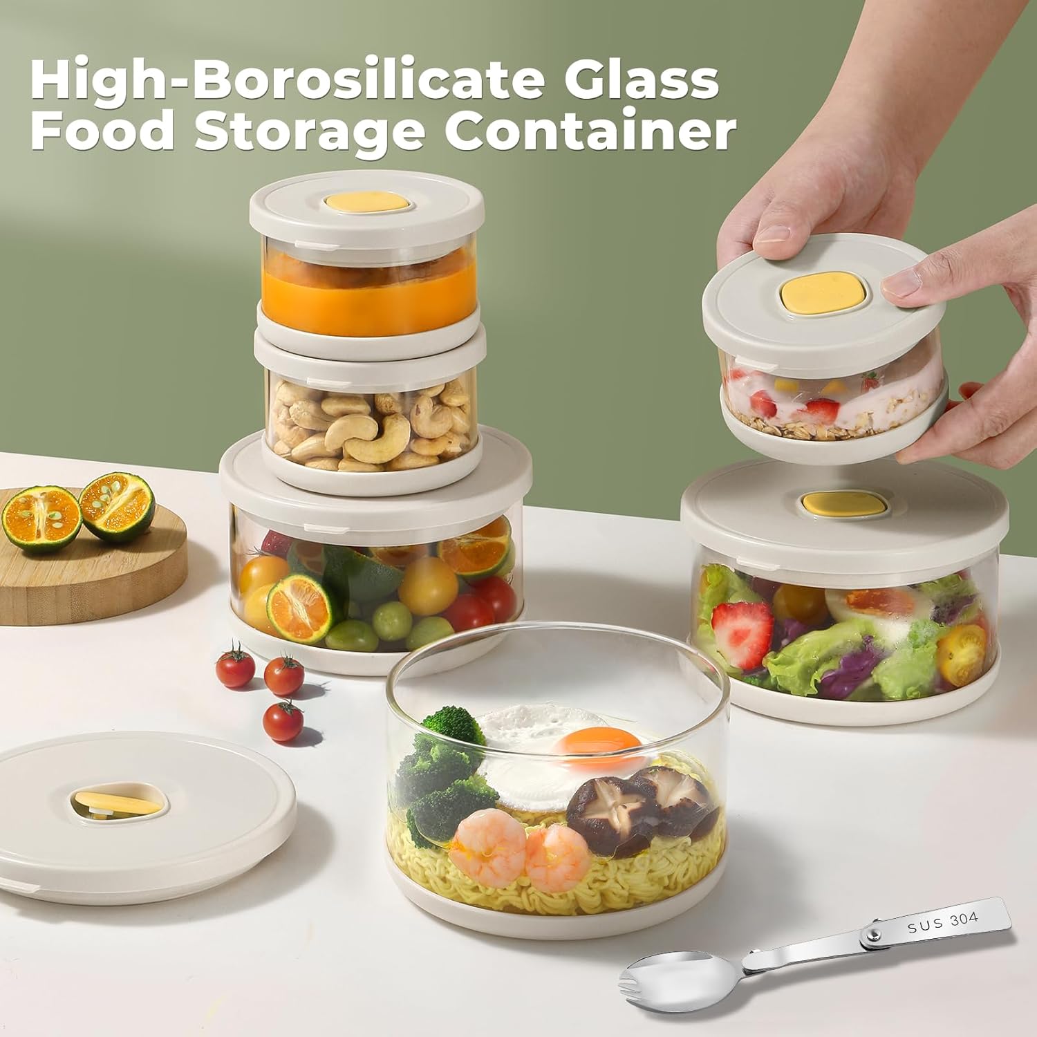 Glass Tupperware Set Airtight  - Food Storage Tupperware บทวิจารณ์และราคา