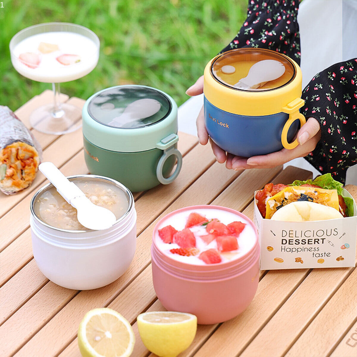 600ML Stainless Steel Lunch Bo - Food Storage Thermos บทวิจารณ์และราคา