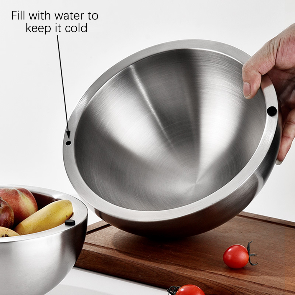 304 Thickened Salad Mixing Bow - Food Storage Meals บทวิจารณ์และราคา
