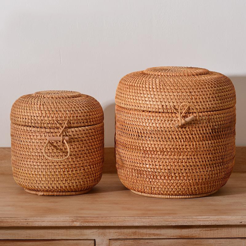 Handwoven Rattan Tea Storage B - Food Storage Underground บทวิจารณ์และราคา