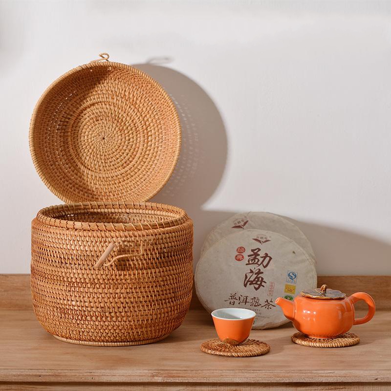 Handwoven Rattan Tea Storage B - Food Storage Underground บทวิจารณ์และราคา