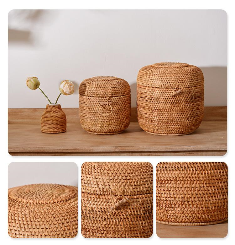 Handwoven Rattan Tea Storage B - Food Storage Underground บทวิจารณ์และราคา