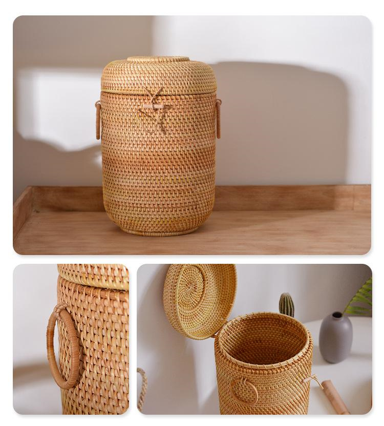 Handwoven Rattan Tea Storage B - Food Storage Underground บทวิจารณ์และราคา