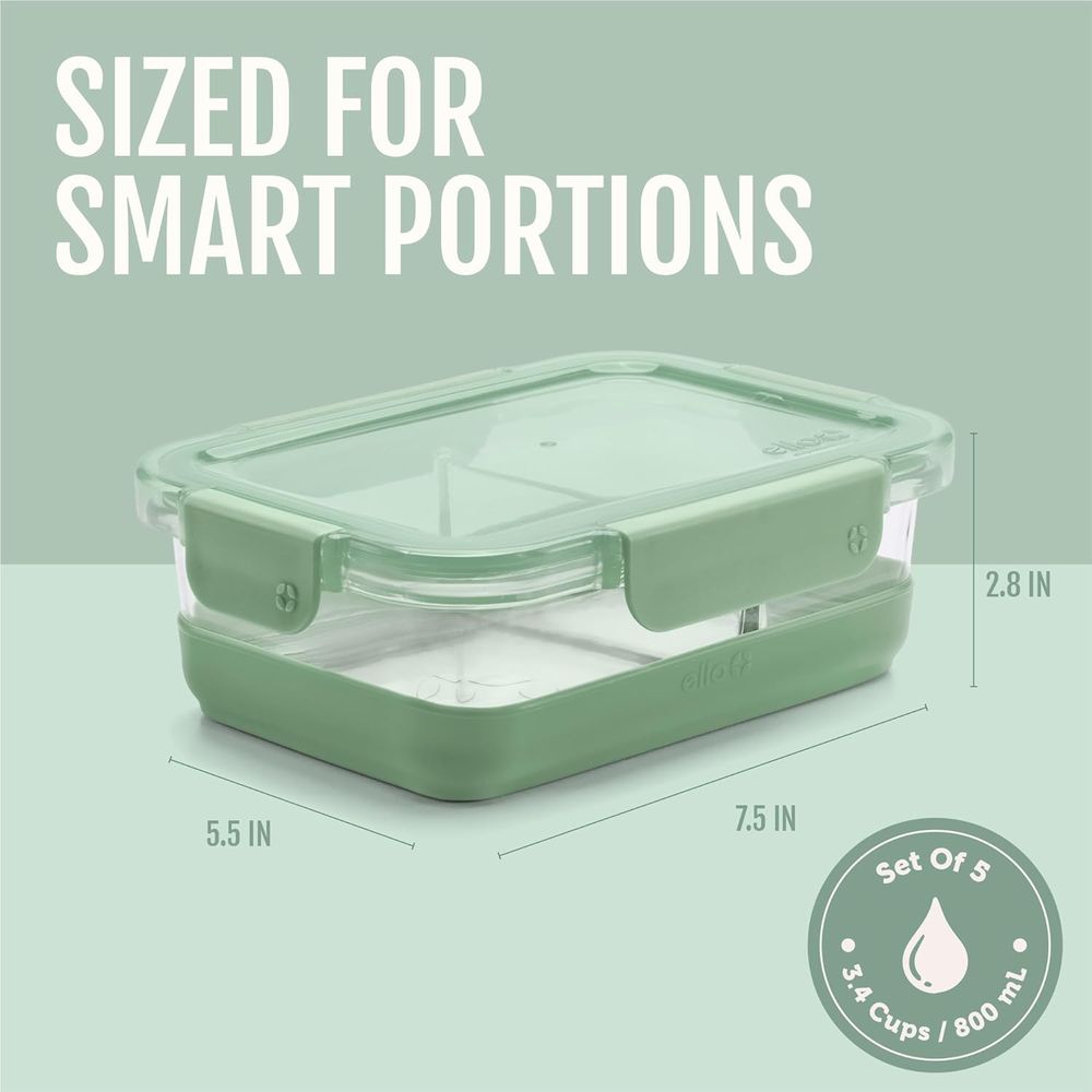 Refresh 3.4 Cup Divided Meal P - Food Storage Containers Glass บทวิจารณ์และราคา