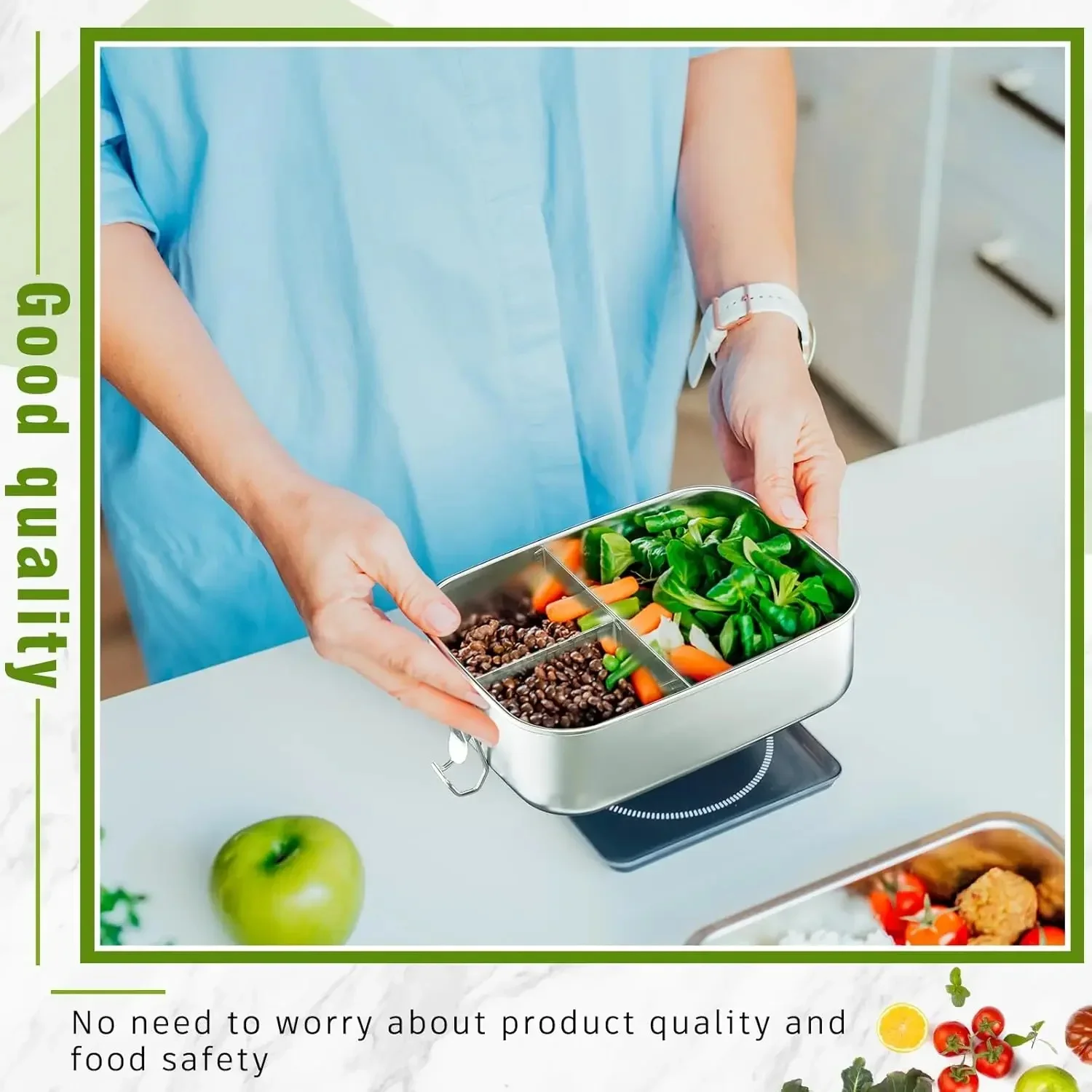 Stainless Steel Bento Box Meta - Food Storage Underground บทวิจารณ์และราคา
