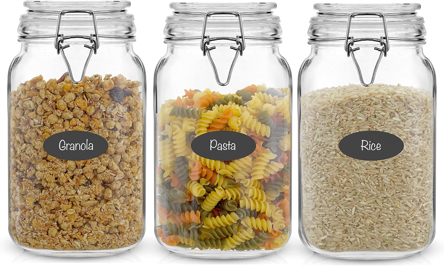 Airtight Glass Jars with Lids  - Food Storage Containers Glass บทวิจารณ์และราคา