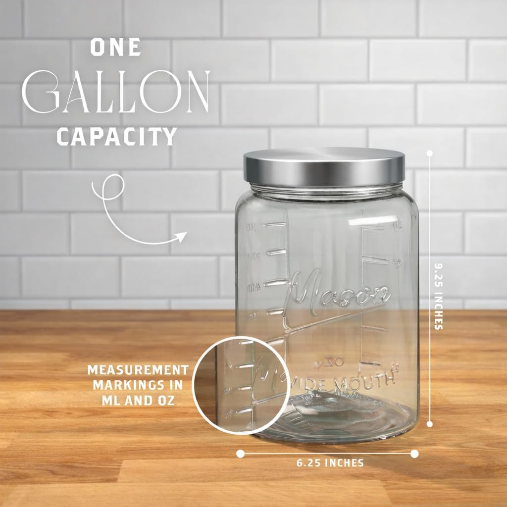 Extra Large    Jar - 1 Gallon  - Food Storage Containers Glass บทวิจารณ์และราคา