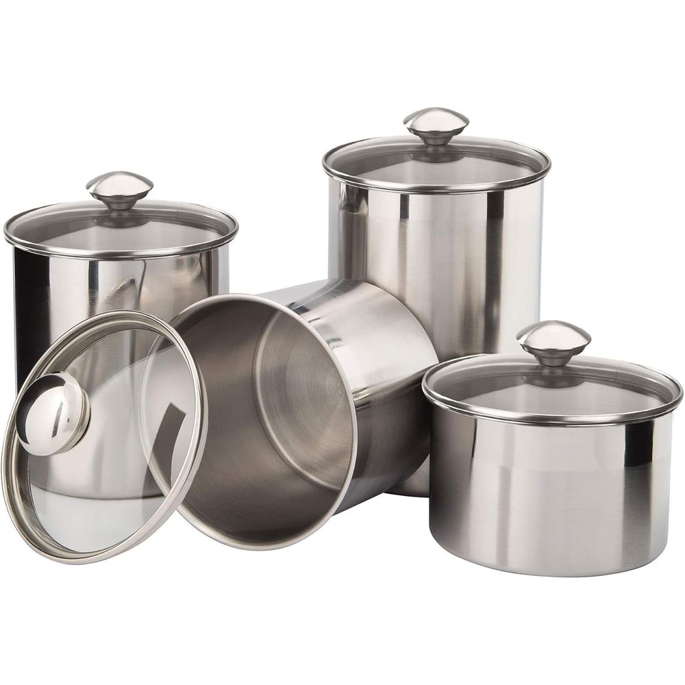 4-Piece Stainless Steel Food S - Food Storage Containers Glass บทวิจารณ์และราคา