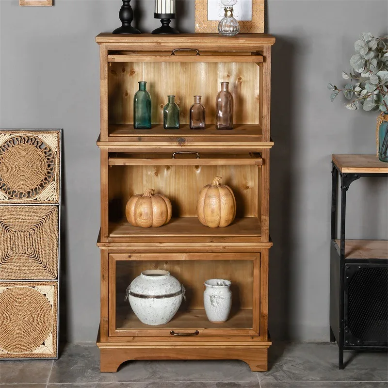 Solid wood double-layer and th - Food Storage Locker บทวิจารณ์และราคา