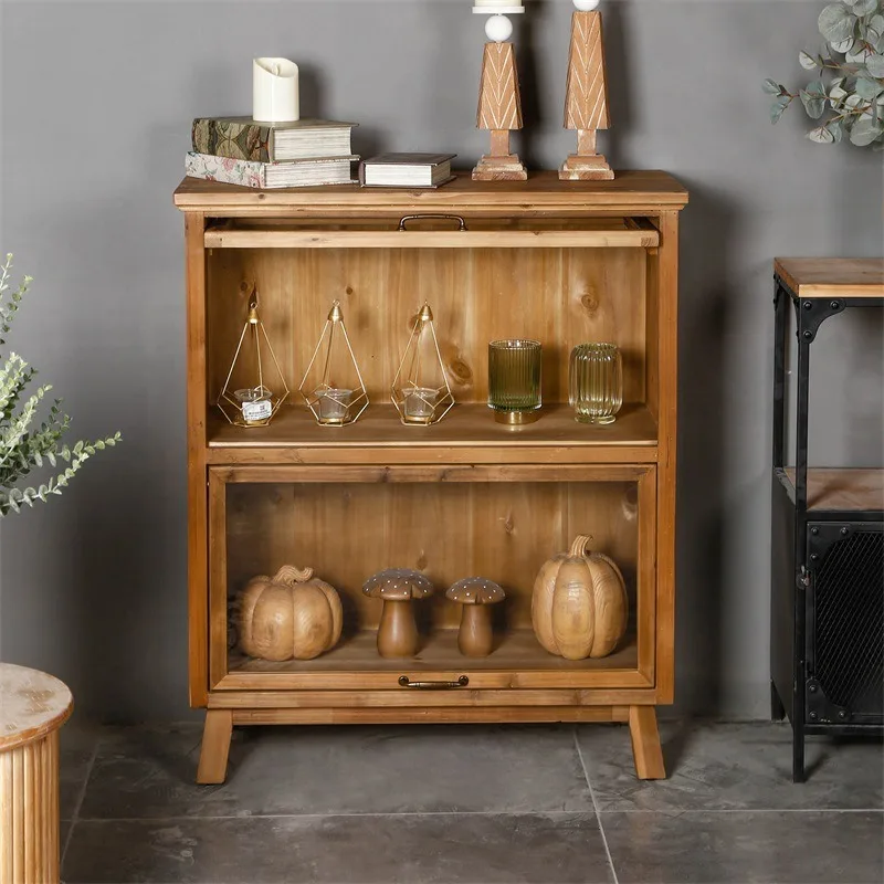 Solid wood double-layer and th - Food Storage Locker บทวิจารณ์และราคา