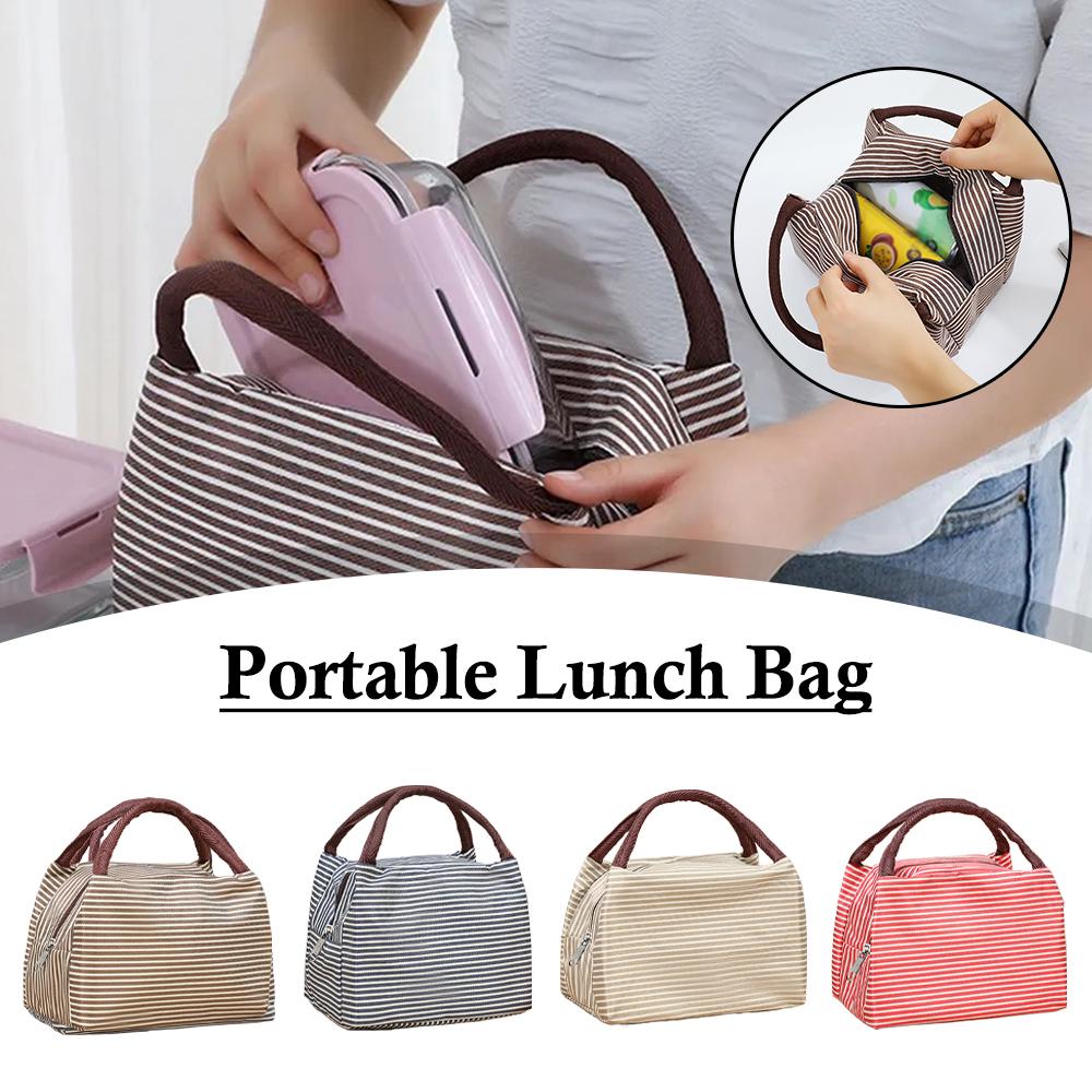 Stripes Lunch Bag For Women Is - Food Storage Thermos บทวิจารณ์และราคา