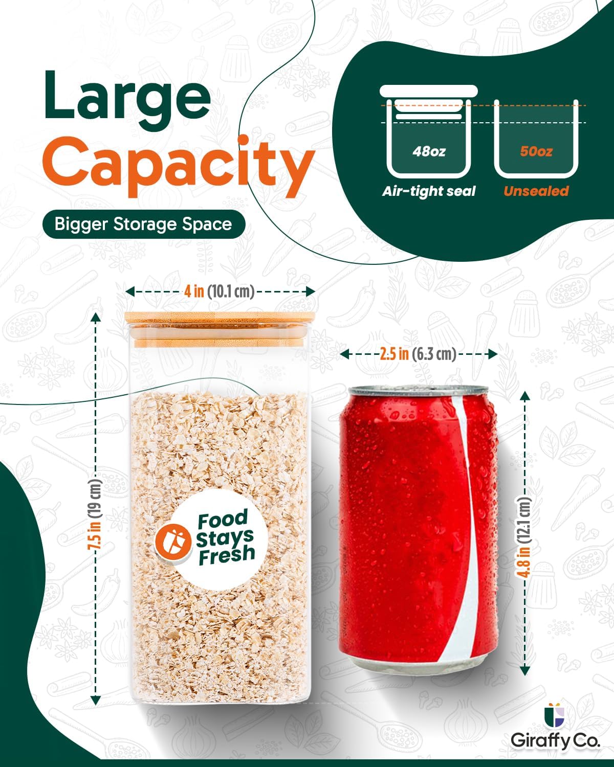 Glass Food Storage Jars with A - Food Storage Containers Glass บทวิจารณ์และราคา