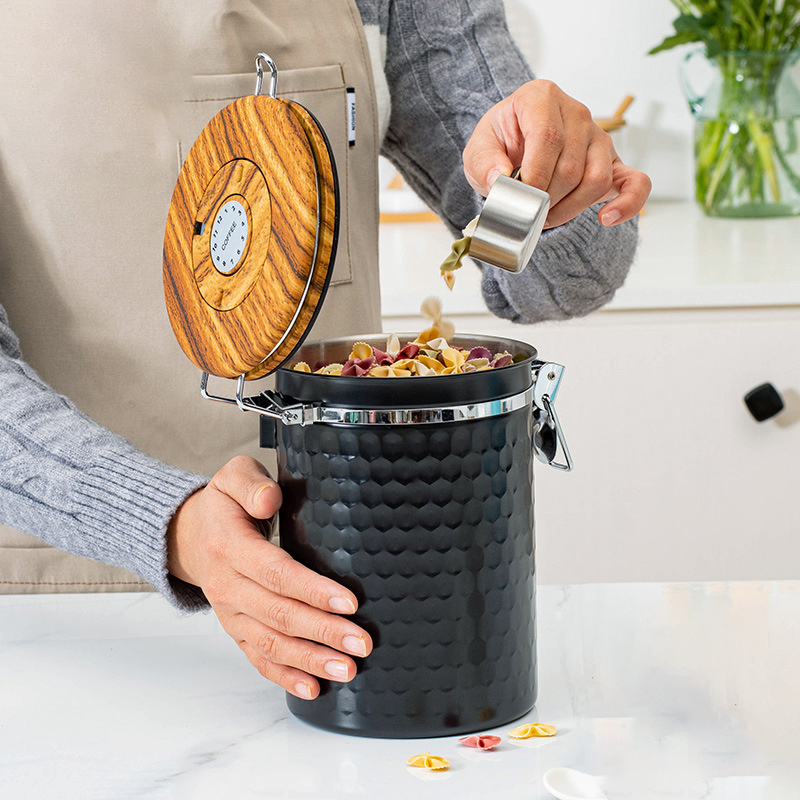 Kitchen Stainless Steel Coffee - Food Storage With Scoop บทวิจารณ์และราคา