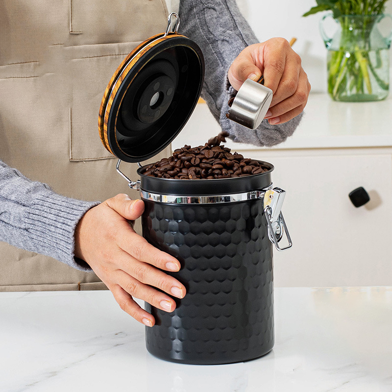 Kitchen Stainless Steel Coffee - Food Storage With Scoop บทวิจารณ์และราคา