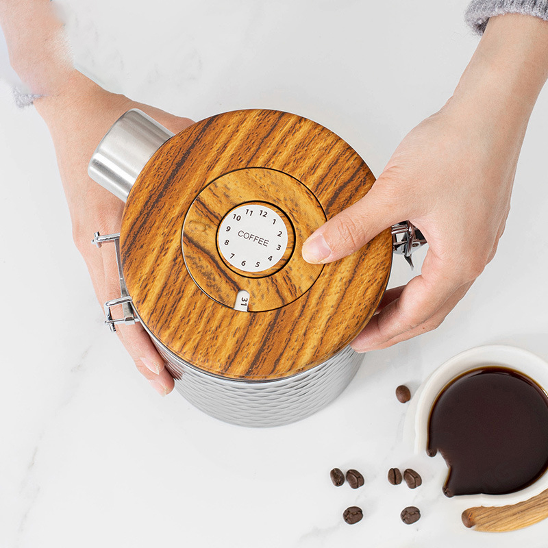 Kitchen Stainless Steel Coffee - Food Storage With Scoop บทวิจารณ์และราคา
