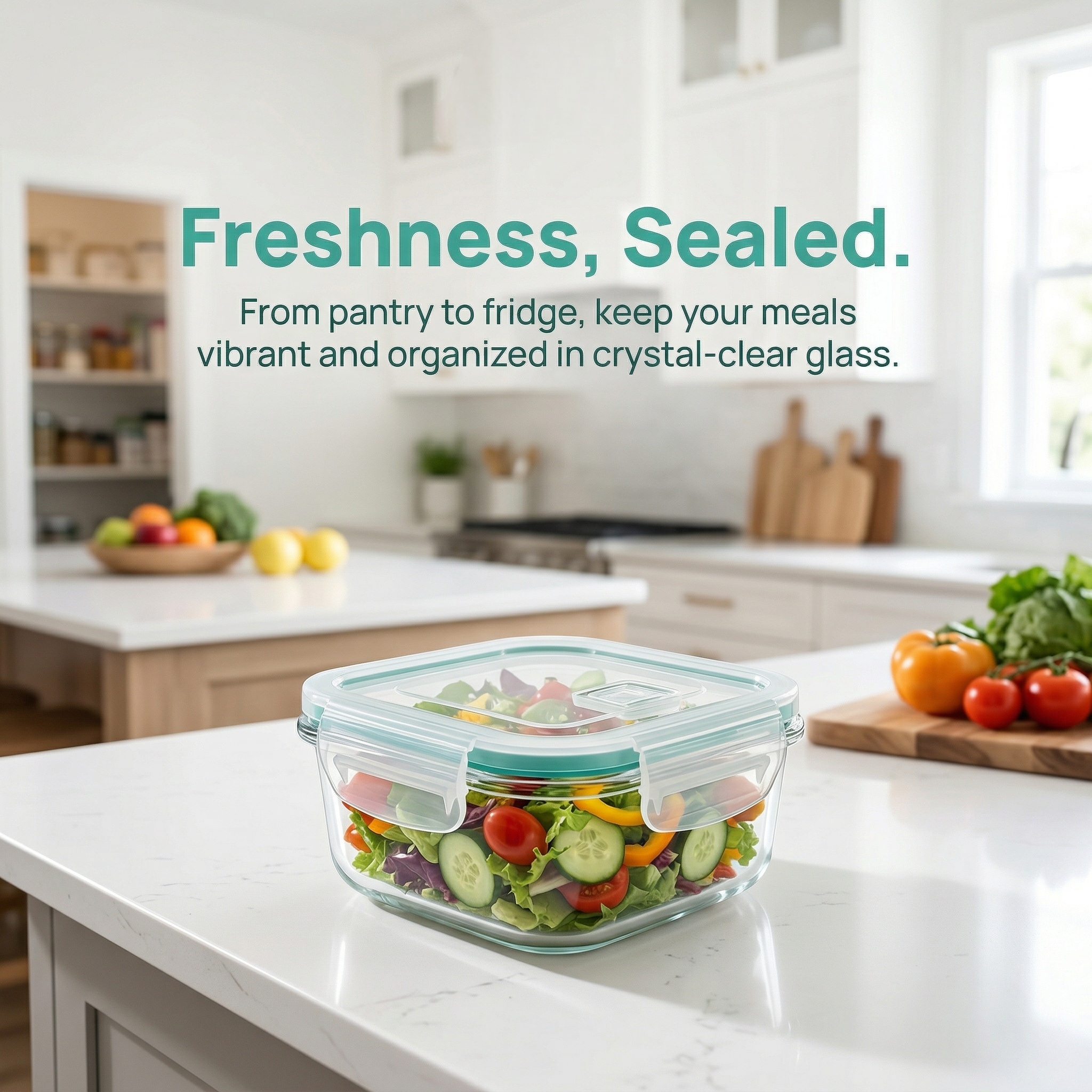 A set of 8 food storage contai - Food Storage Containers Glass บทวิจารณ์และราคา