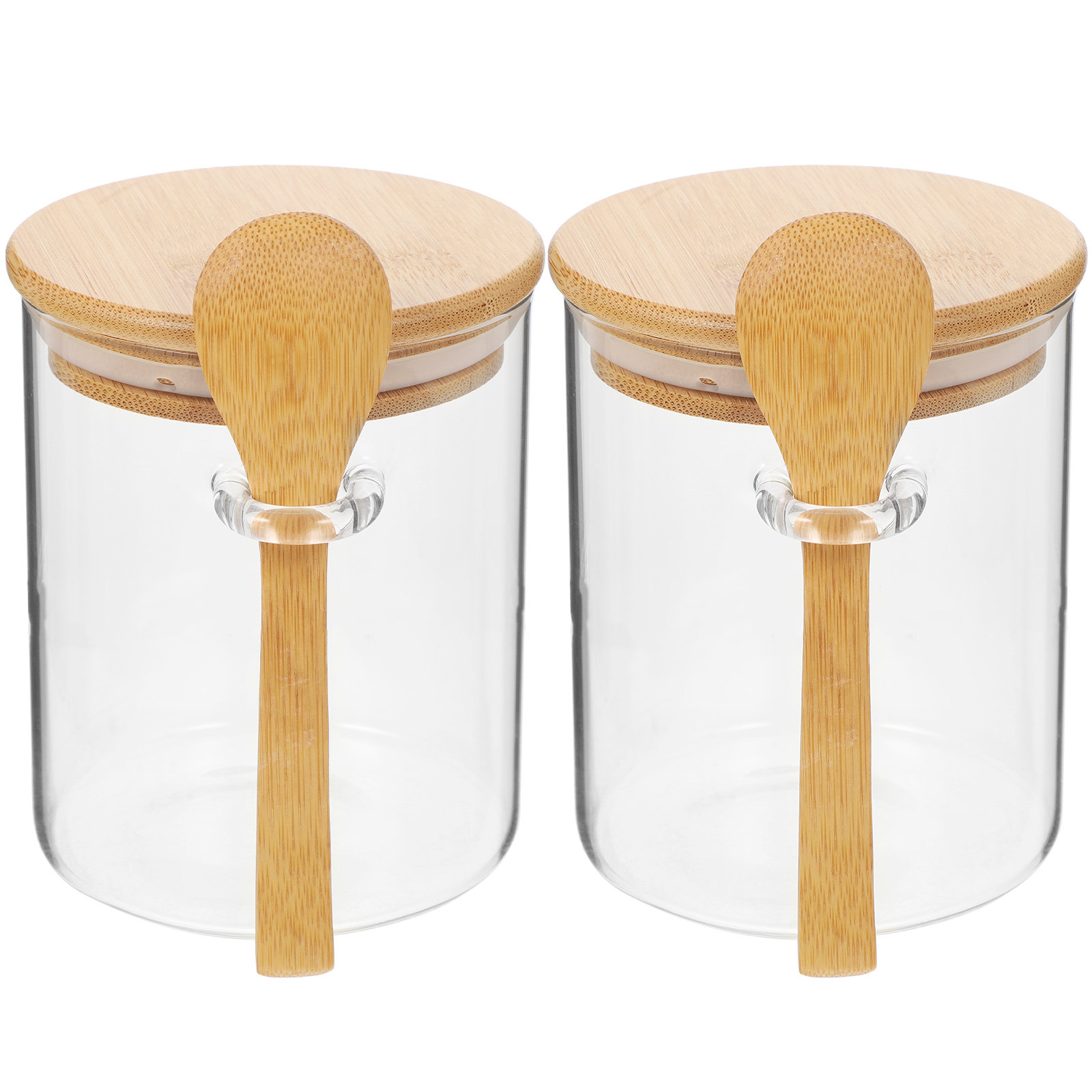 2 Pcs Flour Sugar Storage Cont - Food Storage Containers Glass บทวิจารณ์และราคา