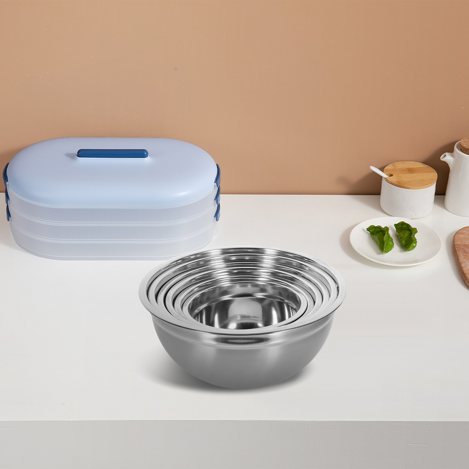 1Set Versatile Stainless Steel - Food Storage Bowls บทวิจารณ์และราคา