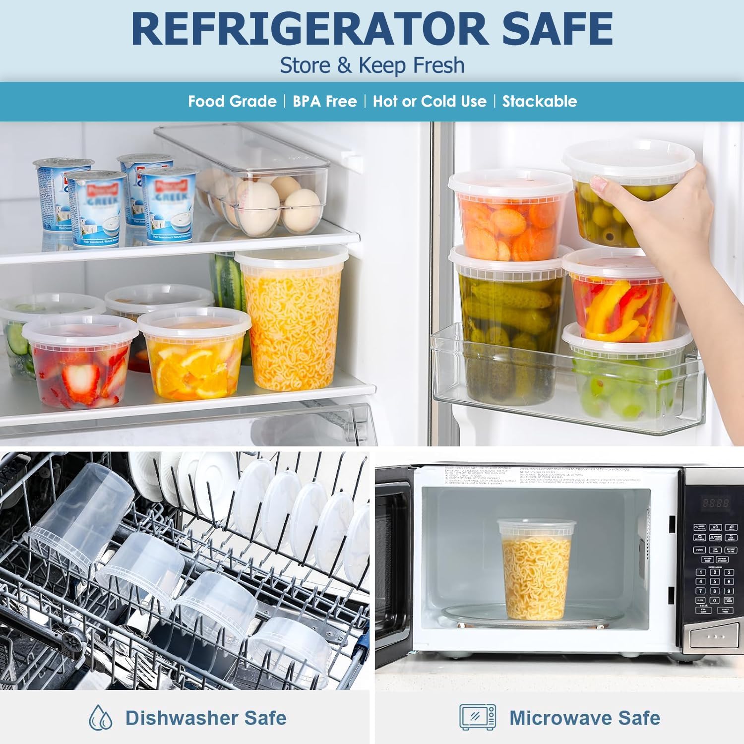 24pcs Deli Food Storage Contai - Food Storage Bowls บทวิจารณ์และราคา
