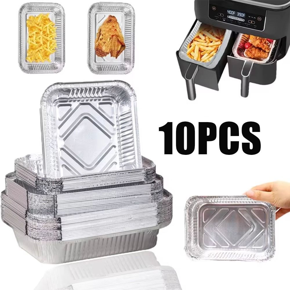 10PCS Disposable Aluminum Foil - Food Storage Aluminum Containers บทวิจารณ์และราคา