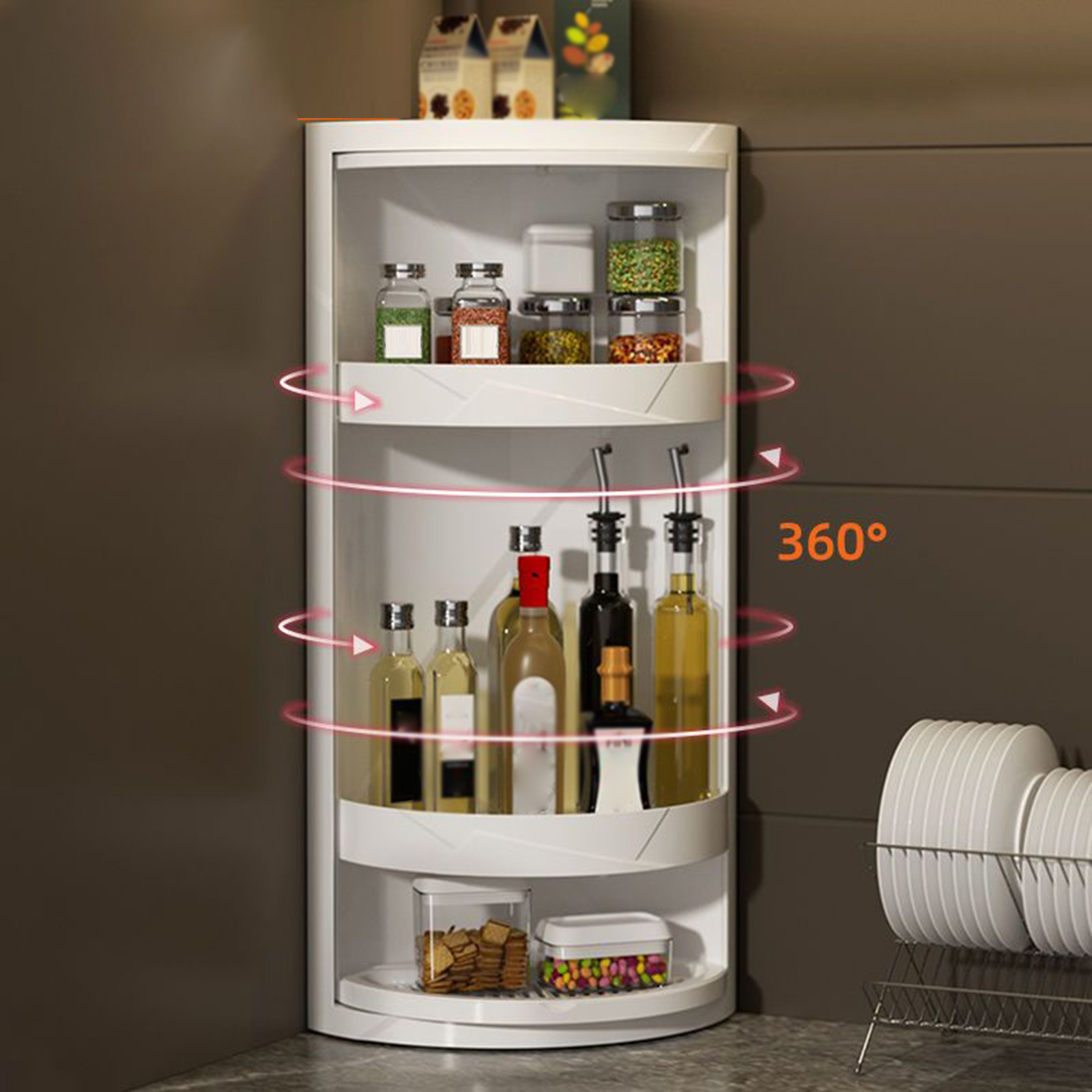 3 Layer Rotating Triangle Shel - Food Storage Locker บทวิจารณ์และราคา