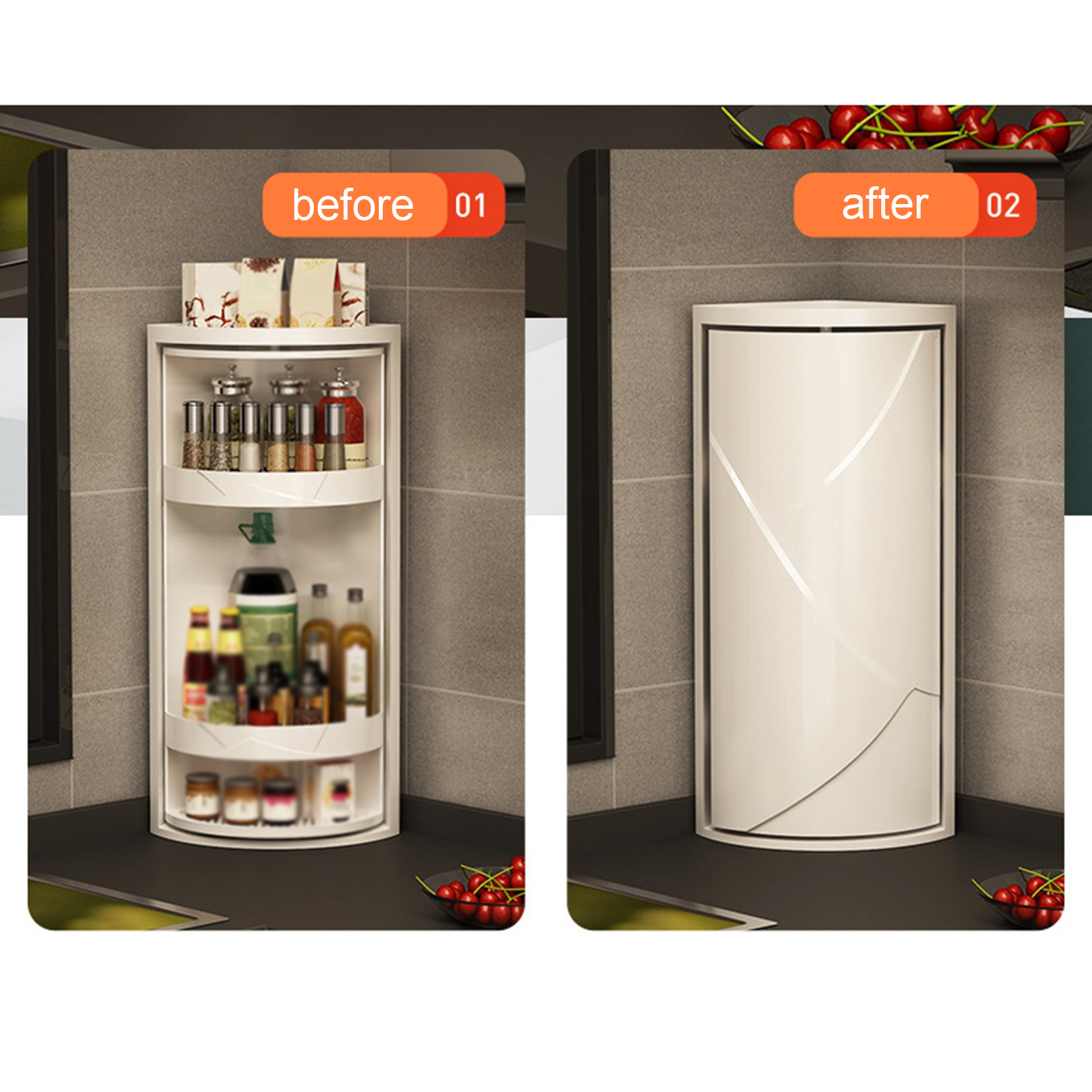 3 Layer Rotating Triangle Shel - Food Storage Locker บทวิจารณ์และราคา