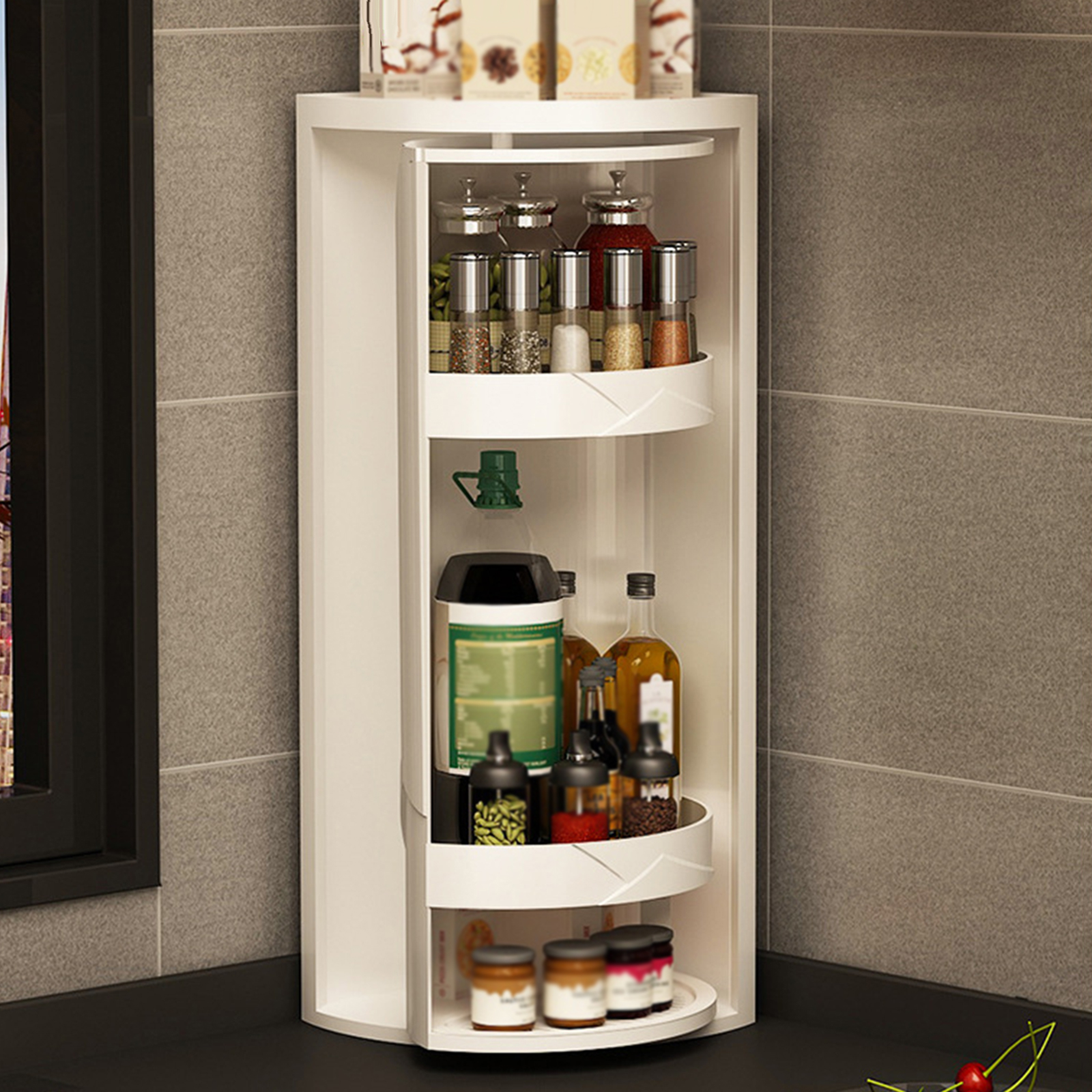 3 Layer Rotating Triangle Shel - Food Storage Locker บทวิจารณ์และราคา