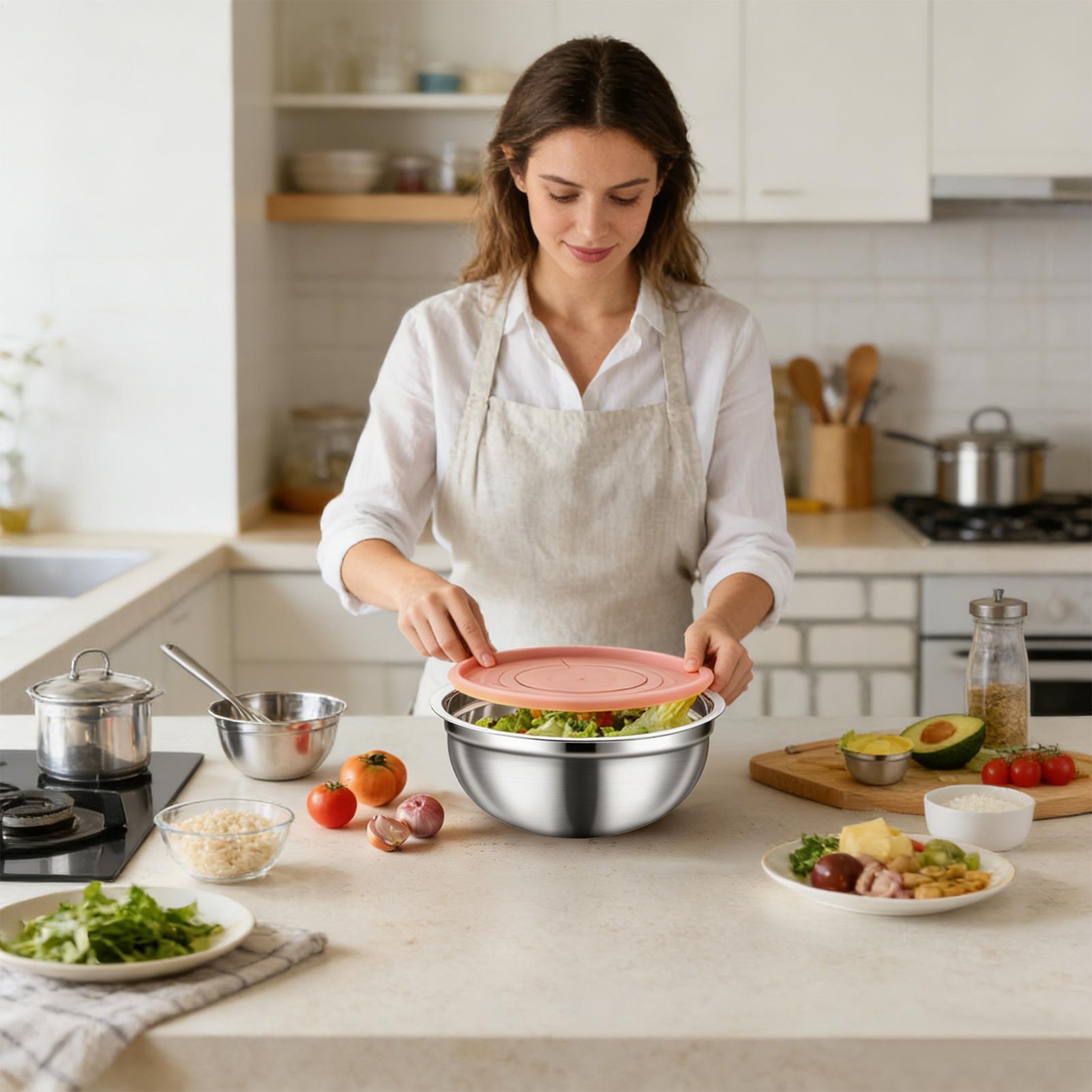 Metal Mixing Bowls Nesting Rou - Food Storage Bowls บทวิจารณ์และราคา