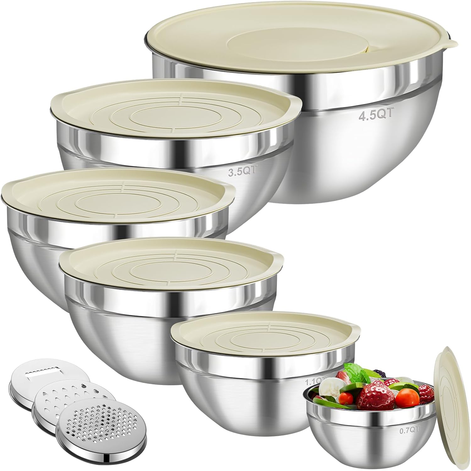 Mixing Bowls with Lids Set 6PC - Food Storage Bowls บทวิจารณ์และราคา