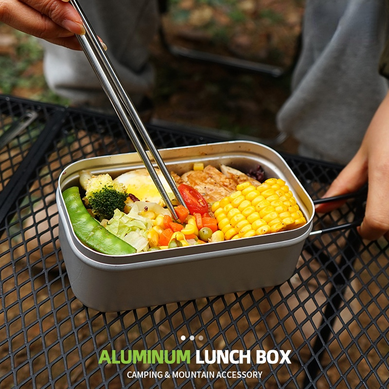 Camping Lunch Box Steaming Rac - Food Storage Aluminum Containers บทวิจารณ์และราคา